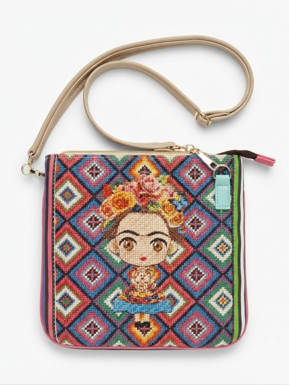 NWOT Frida Kahlo Crossbody Bag